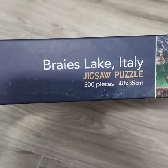 Corner Piece Braies Lake Italy 500 Pc Puzzle Scenic Landscape Mountains Lake - Picture 4 of 9
